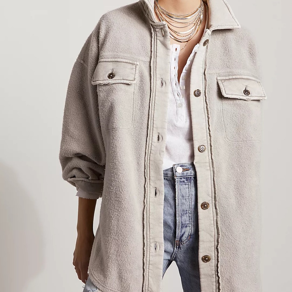 Free People Ruby Jacket in Stone
